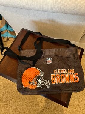 NFL Cleveland Browns Brown and Orange Messenger Bag